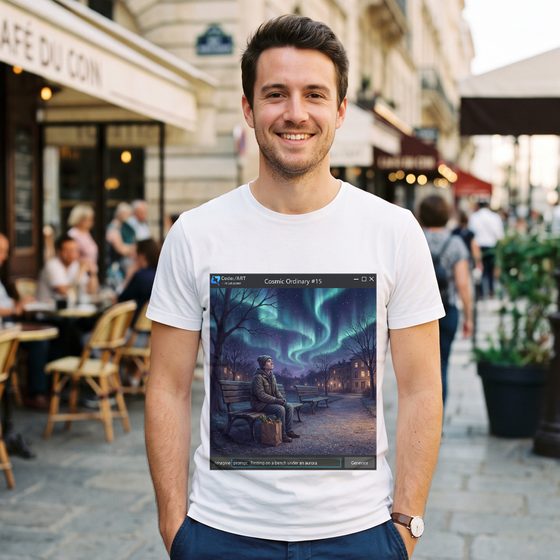 Groceries on the Bench, Aurora T-shirt